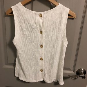 Anthropologie Tops - 🍁SALE Anthropologie White Button Tank Top XS Anthropologie Tops - 🍁SALE Anthropologie White Button Tank Top XS